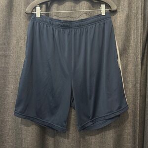 Reebok Blue Athletic Shorts Moisture-Wicking Elastic Waist